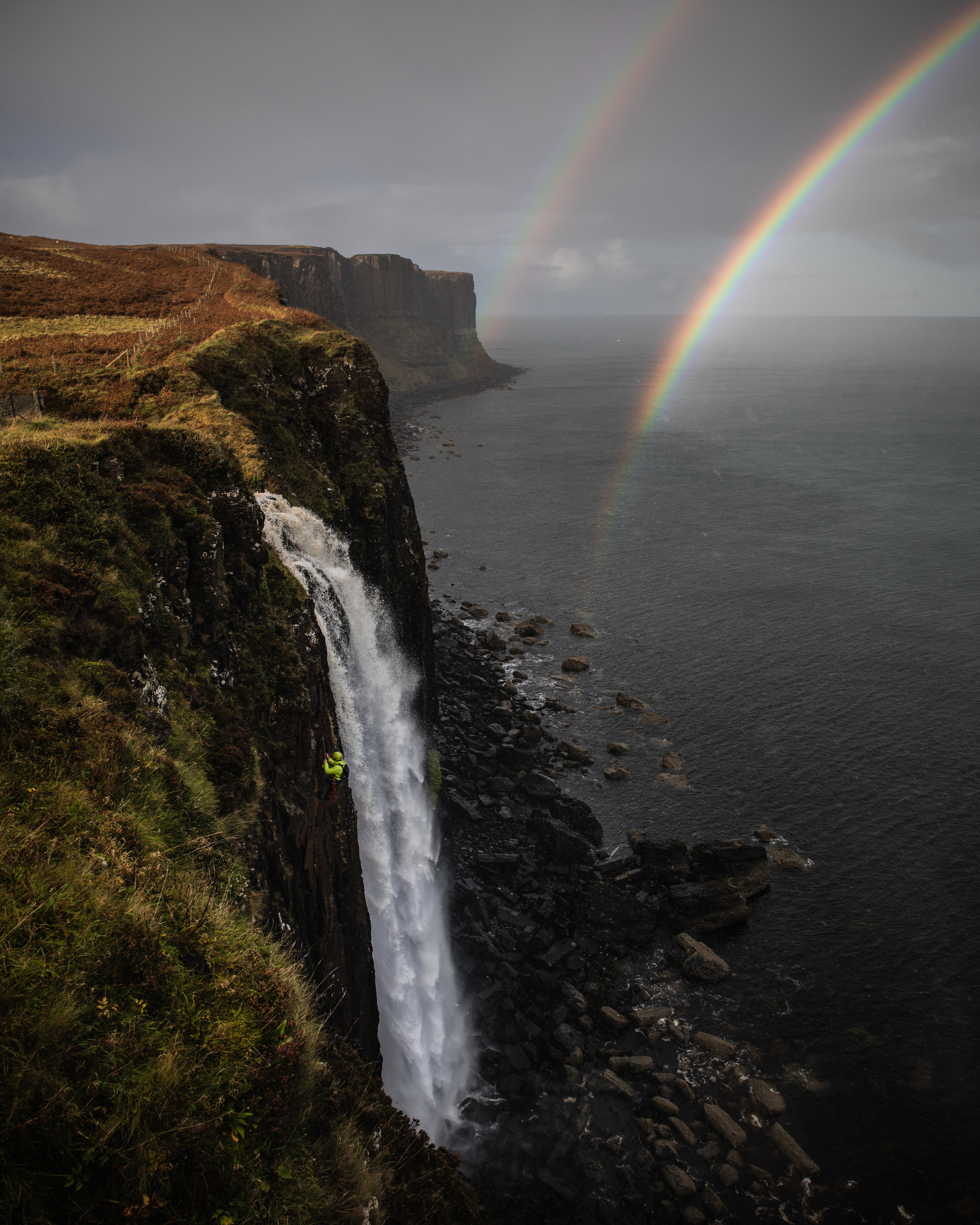 kilt rock waterfall isle of skye double rainbow lifestyle photographer london