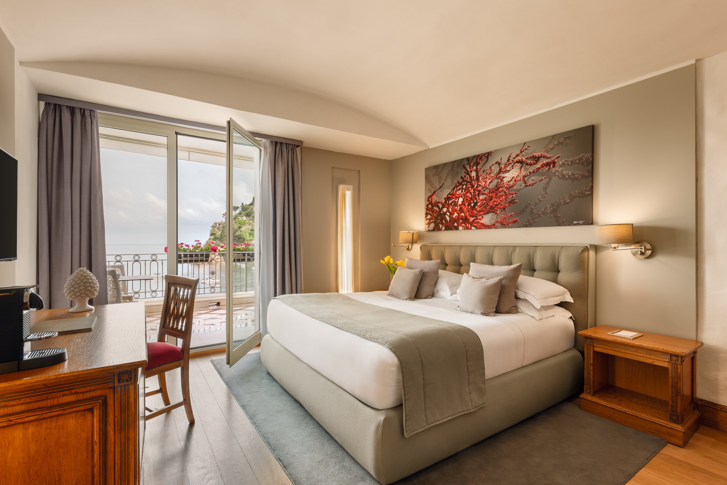 VRetreats Mazzaro Sea Palace superior room sea view interior photographer