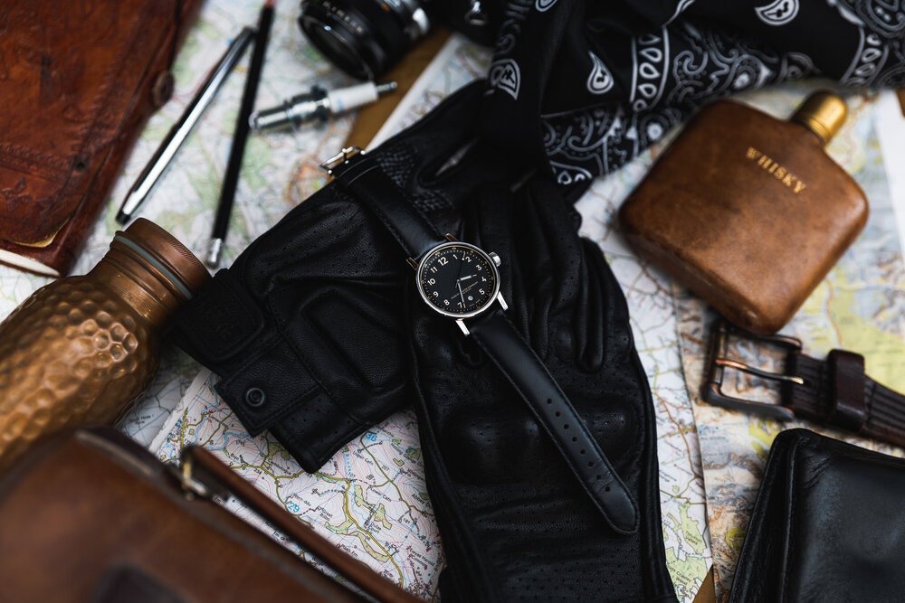 Marloe Haskell watch on motorbike trip, lifestyle product photography