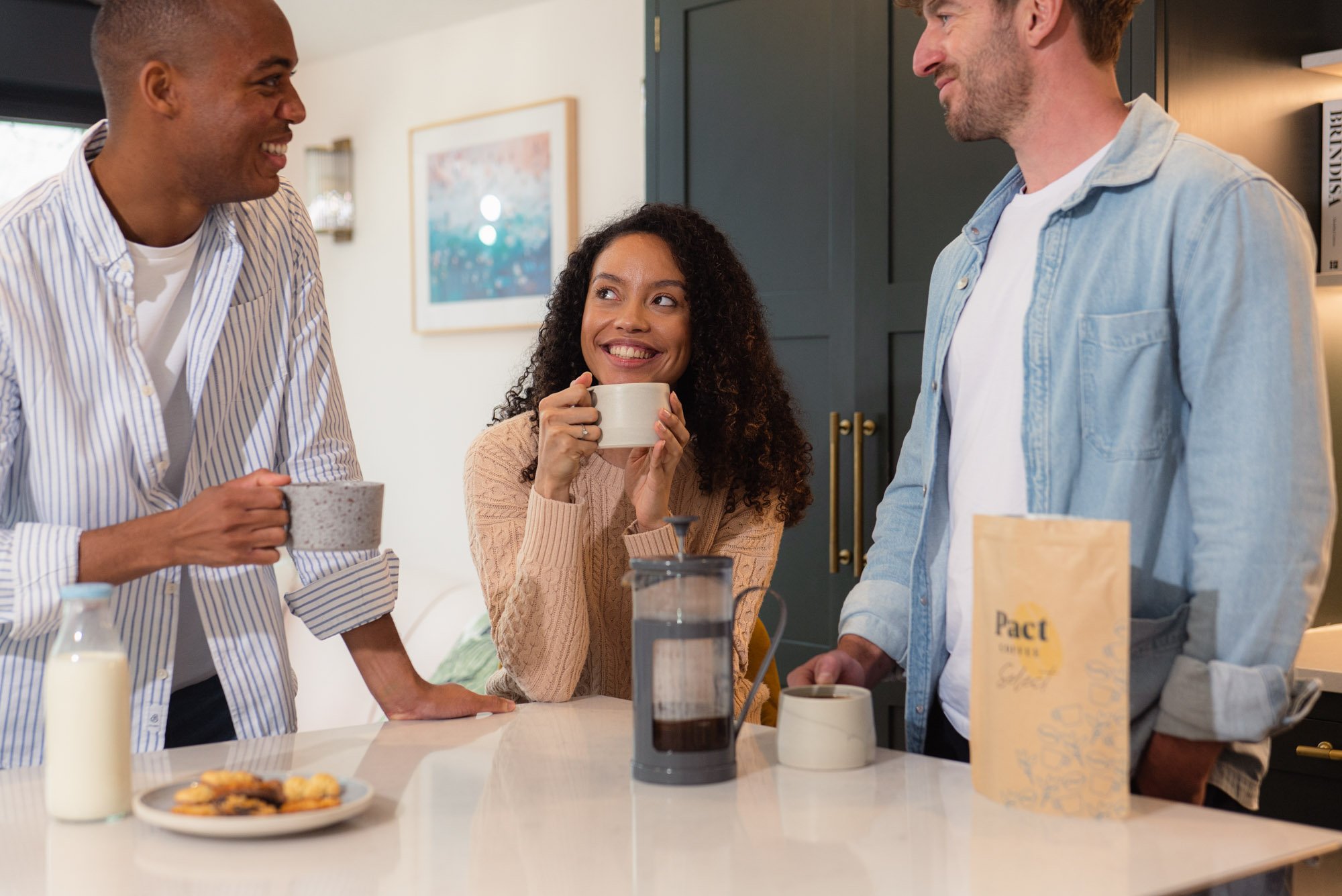 Pact Coffee packaging product photography London