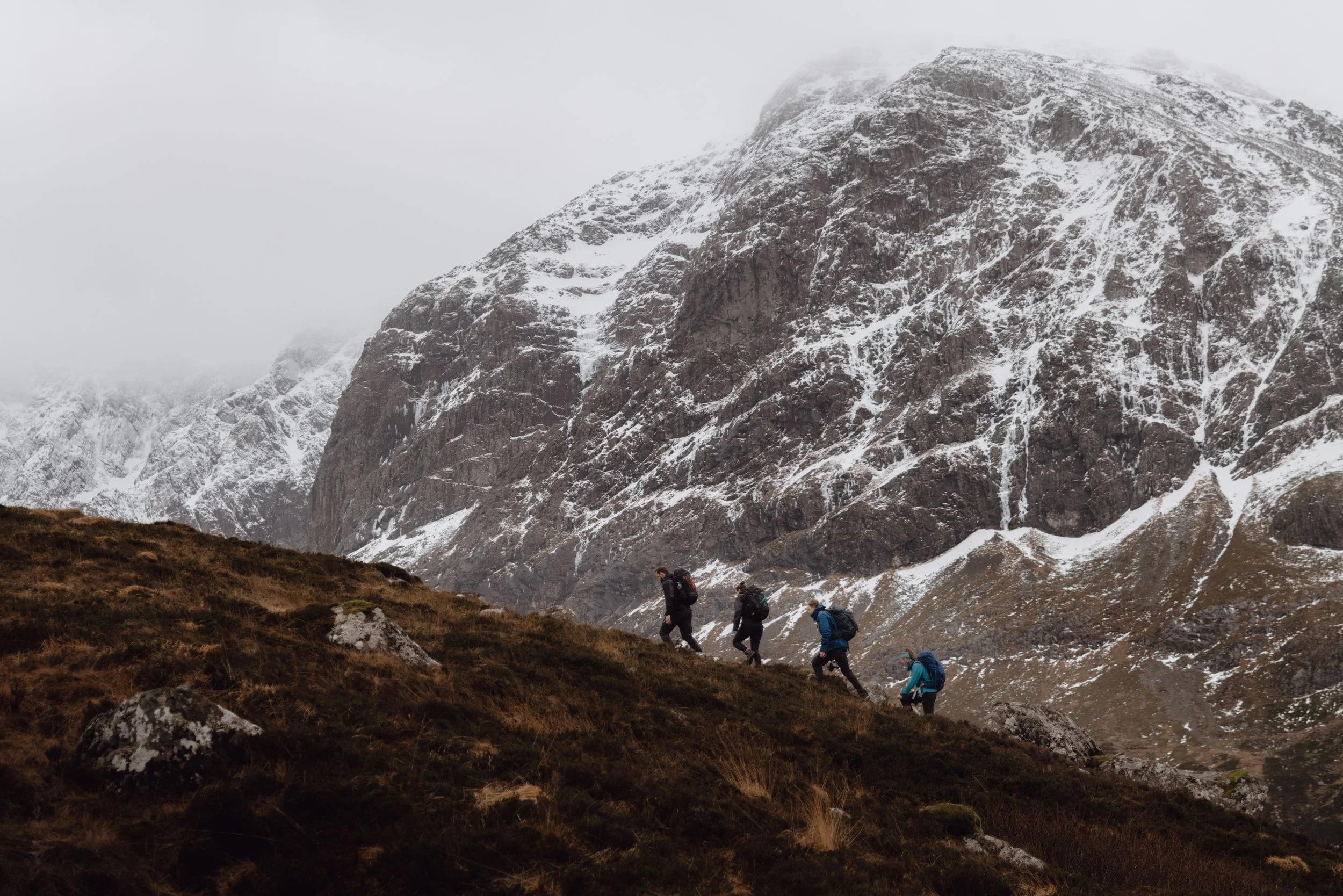 Blacks RAB winter hillwalking Scottish Highlands brand photography