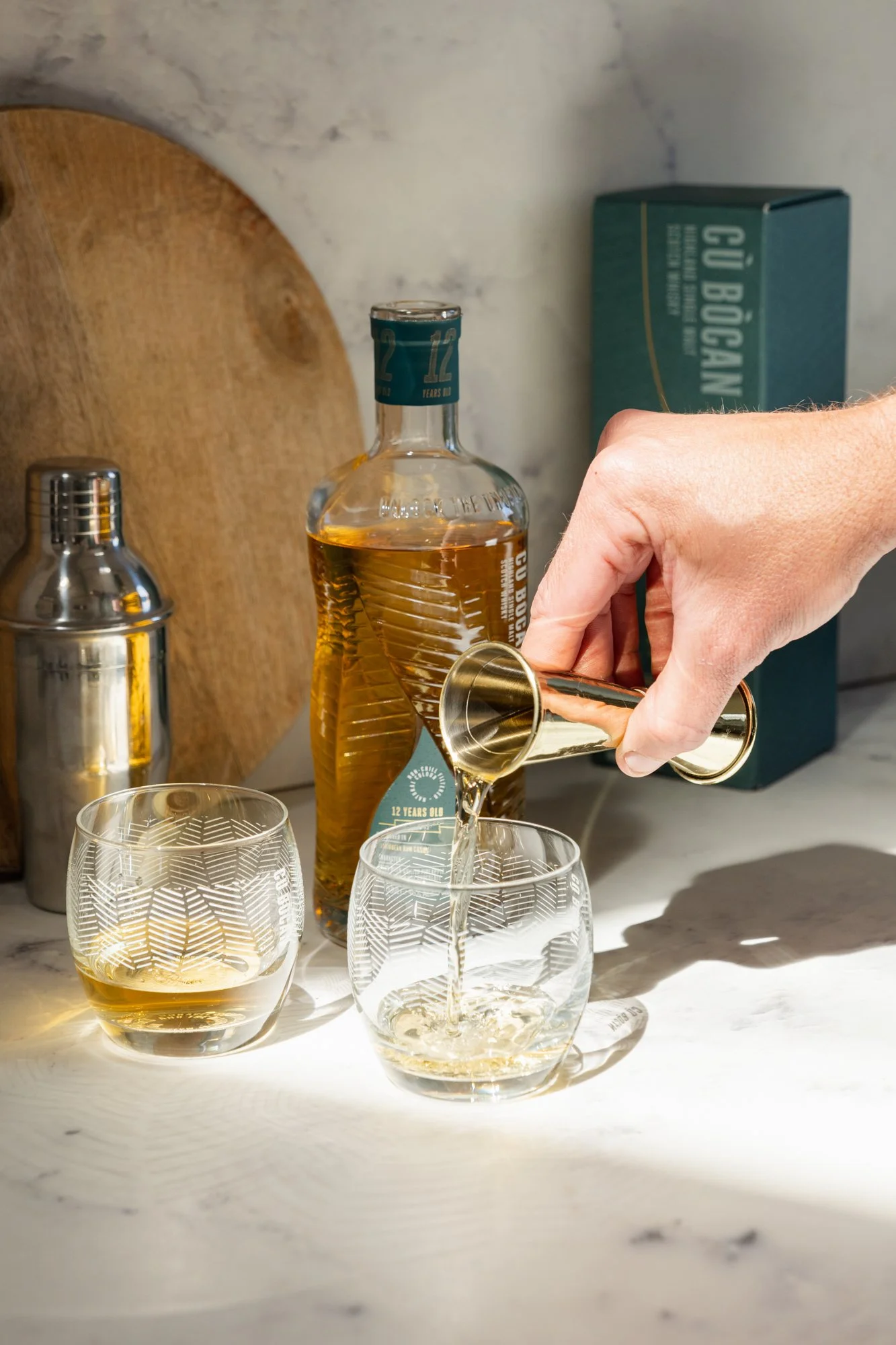 C&ugrave; B&ograve;can 12 Year single malt whisky Norfolk Coast photography