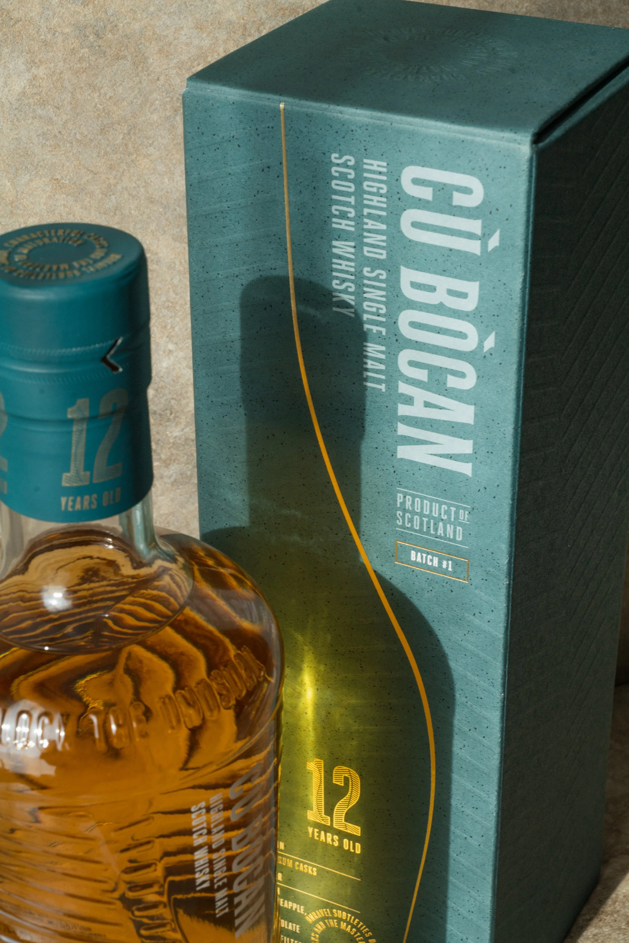 C&ugrave; B&ograve;can 12 Year single malt whisky lifestyle photography London