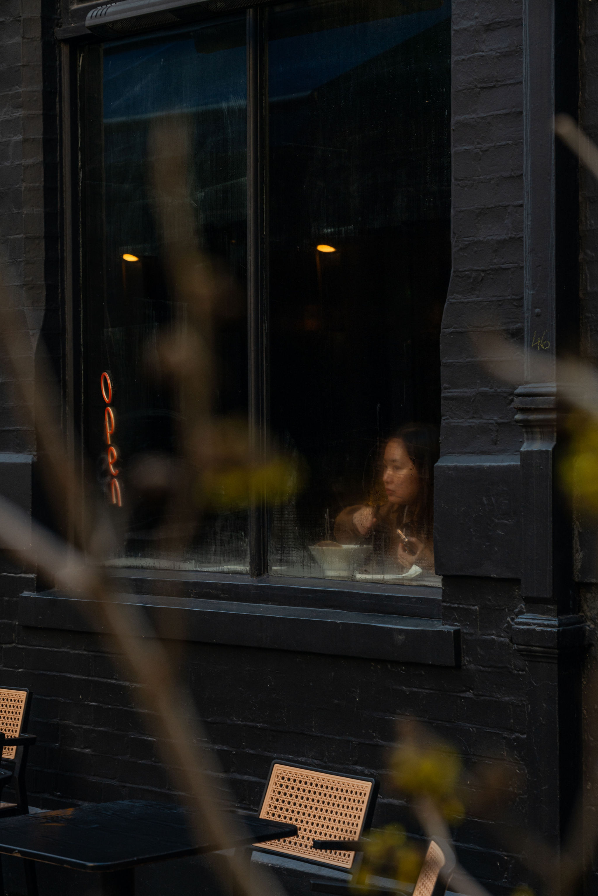 Couple dining Soho London restaurant, lifestyle photography