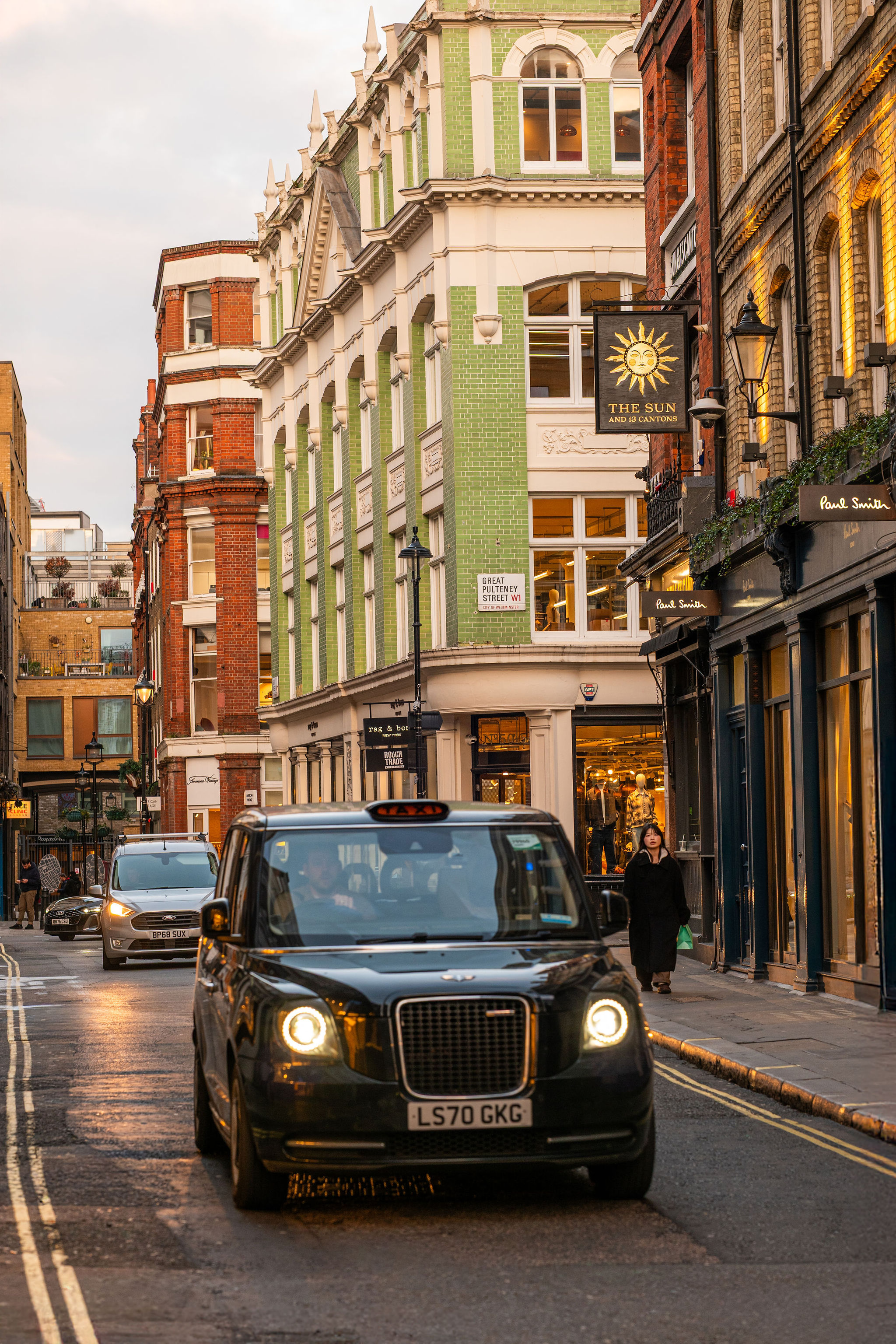 Soho London Carnaby Street evening, lifestyle photography