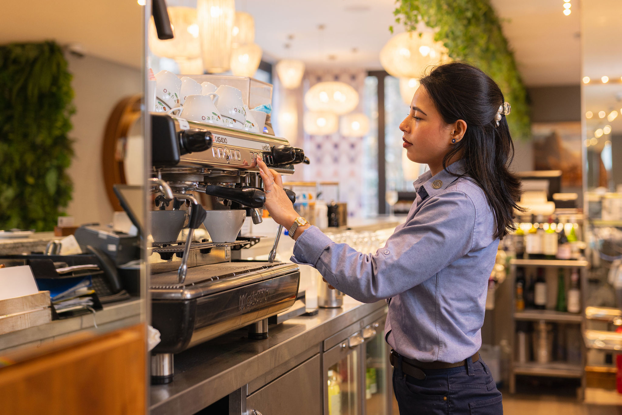 Hotel staff candid portrait photographer London