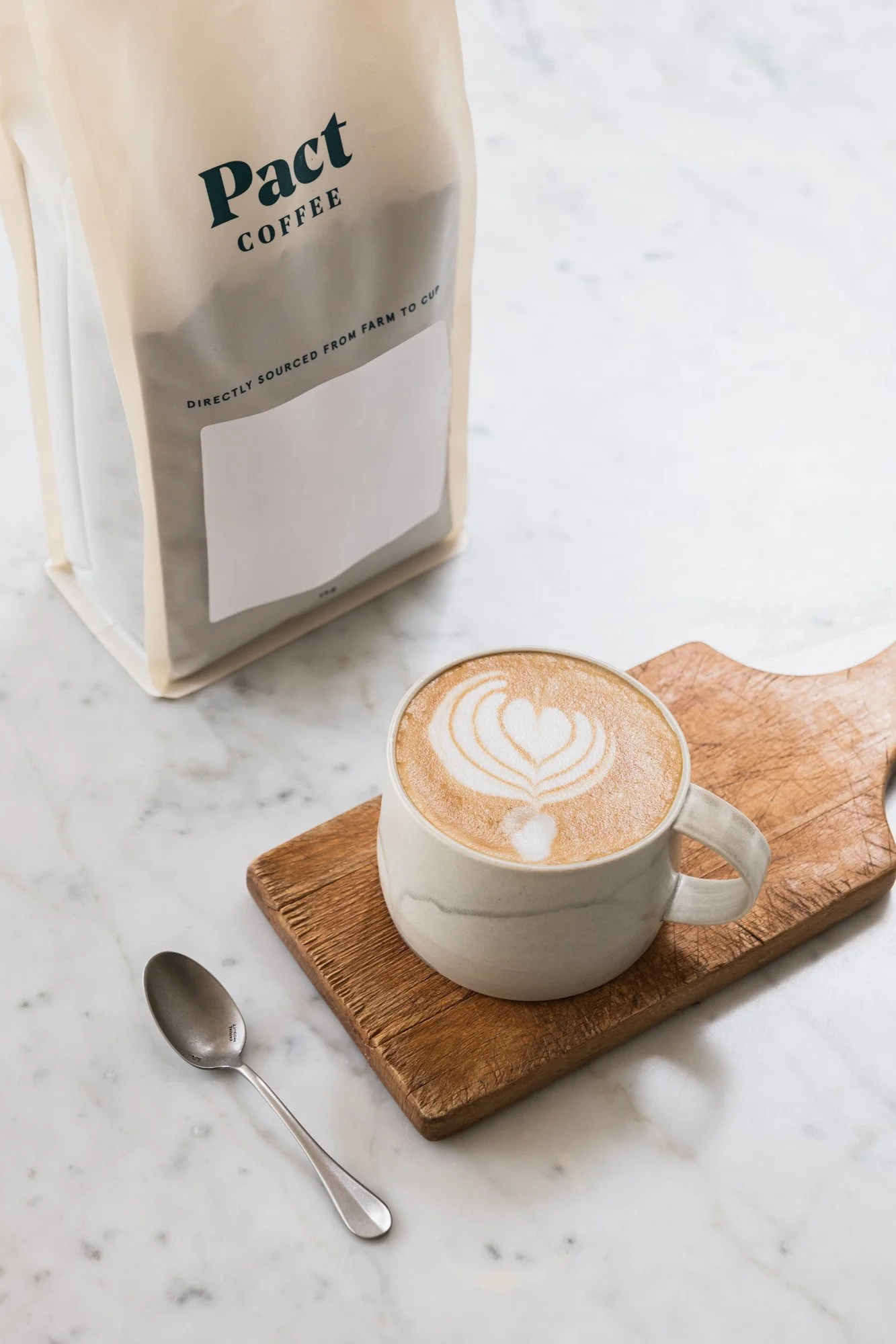 Pact Coffee packaging product photographer