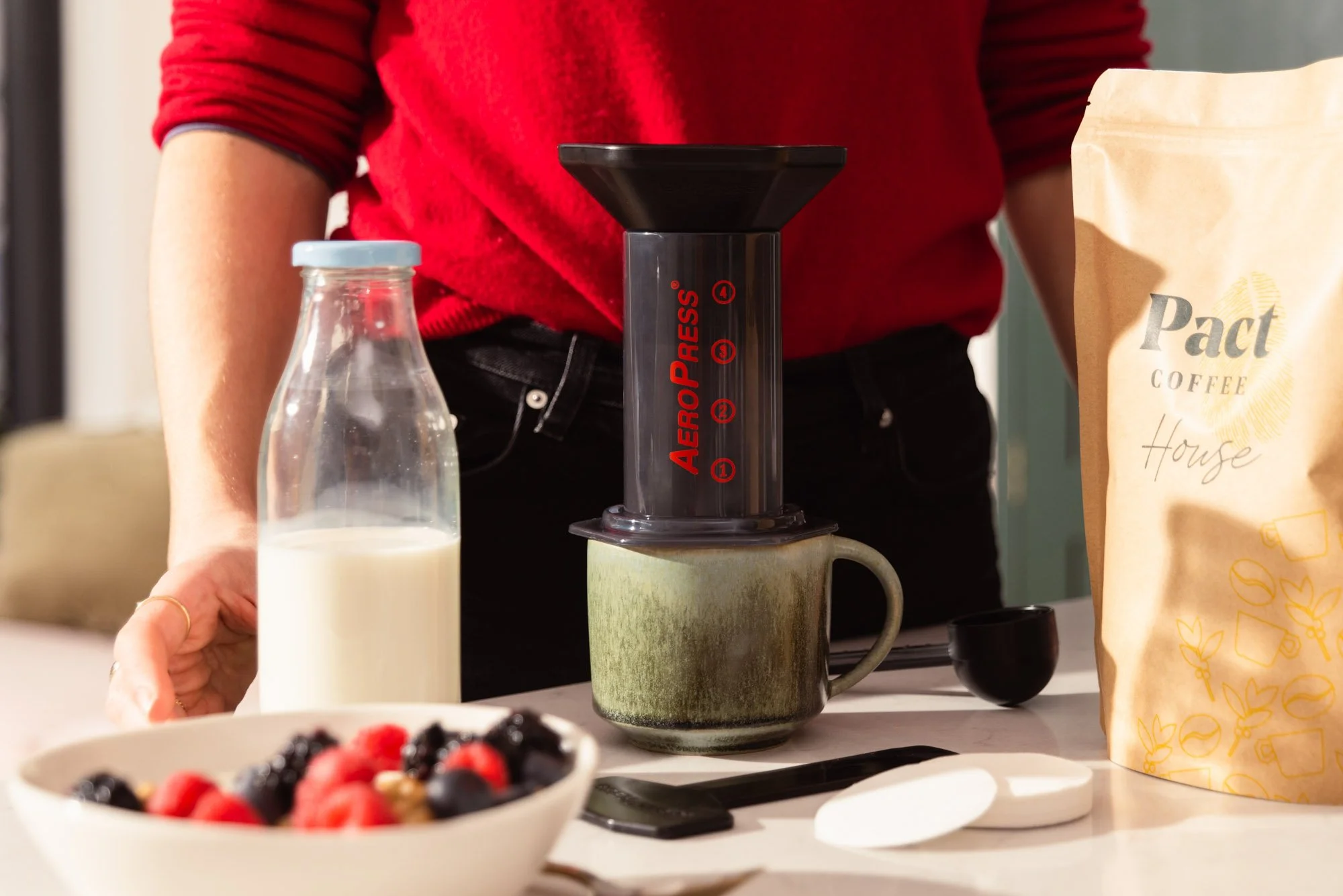 Pact Coffee lifestyle brand marketing photography