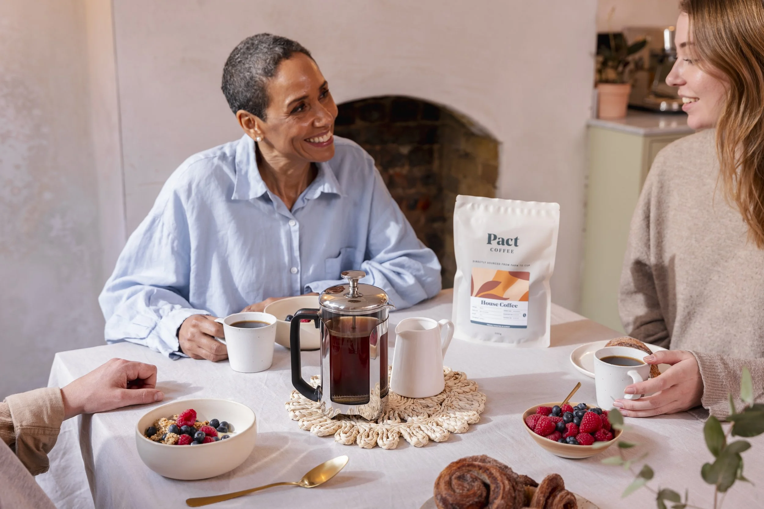 Pact Coffee spring brand lifestyle product photography London