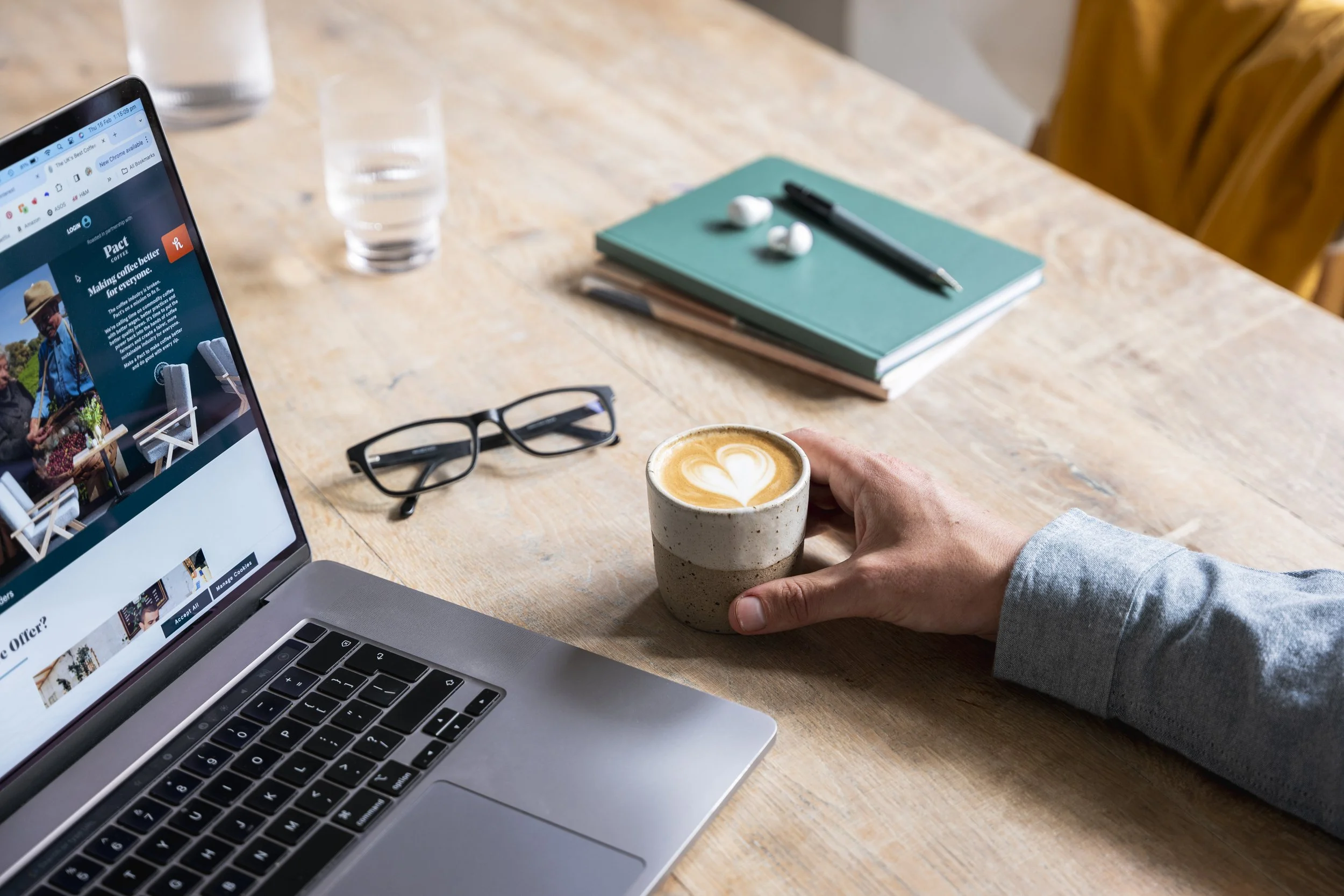 Pact Coffee spring product photography London