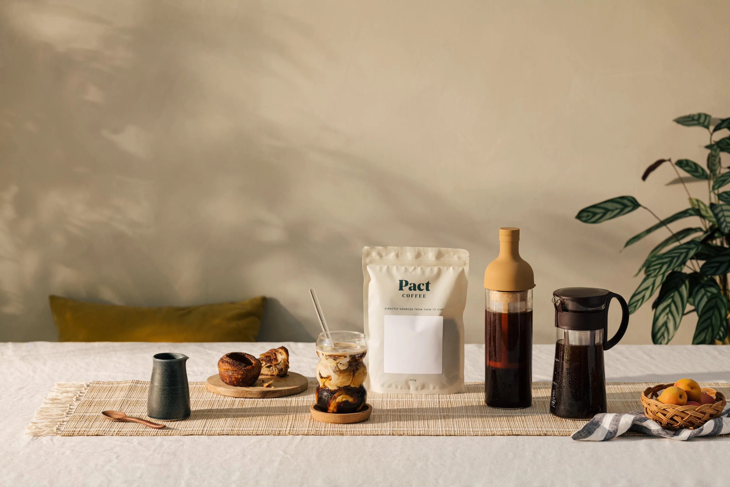 Pact Coffee summer drinks outdoor lifestyle photography