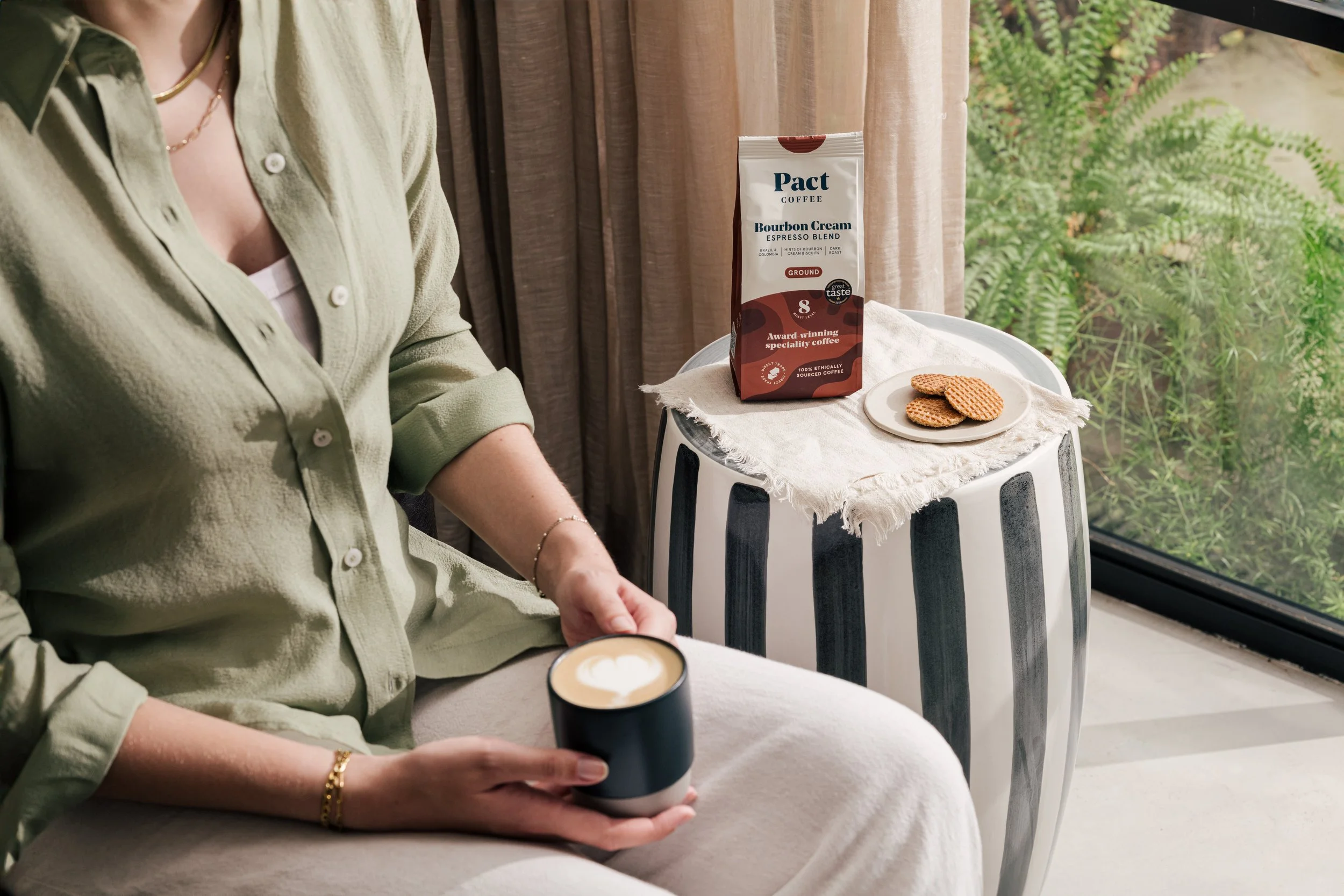 Pact Coffee summer drinks outdoor lifestyle campaign photography