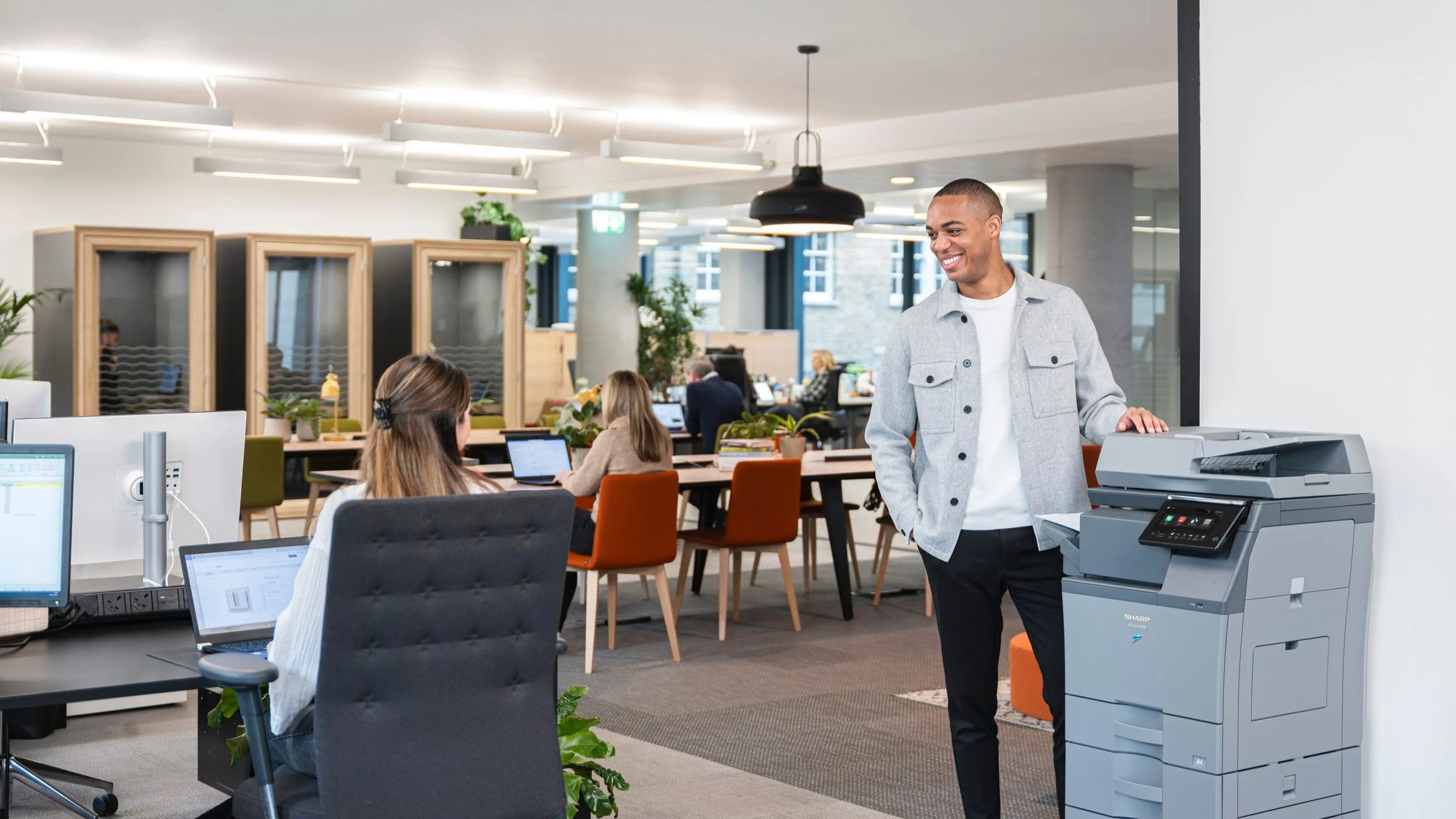 Sharp Electronics office printer range lifestyle product photography London