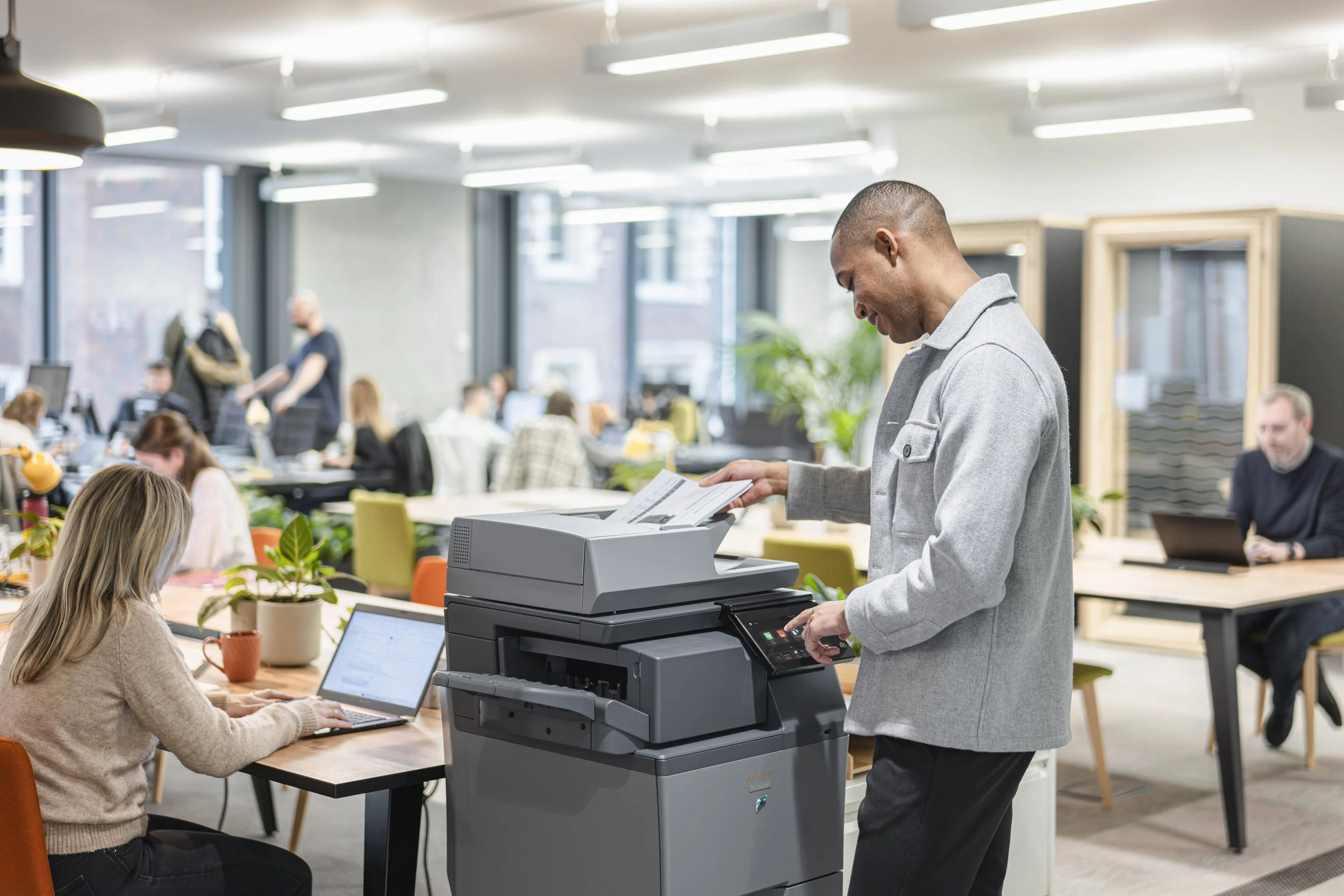 Sharp Electronics printer commercial photography London offices