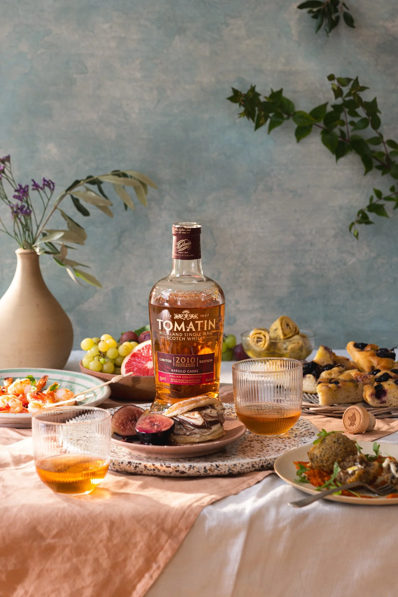 Tomatin Italian Collection premium whisky lifestyle photography