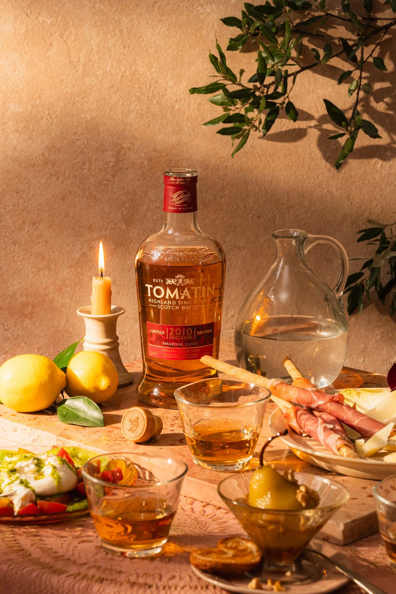 Tomatin Italian Collection whisky luxury product photography London
