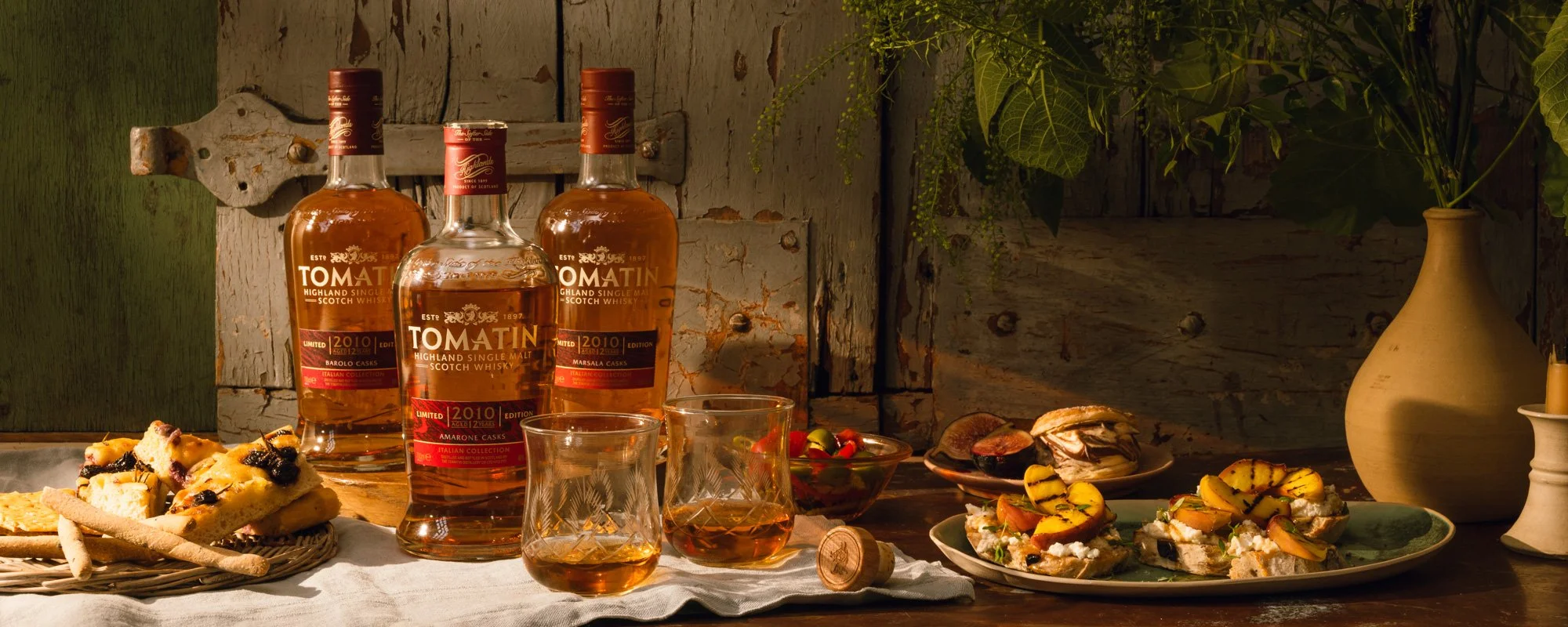 Tomatin Italian Collection luxury whisky drinks photography