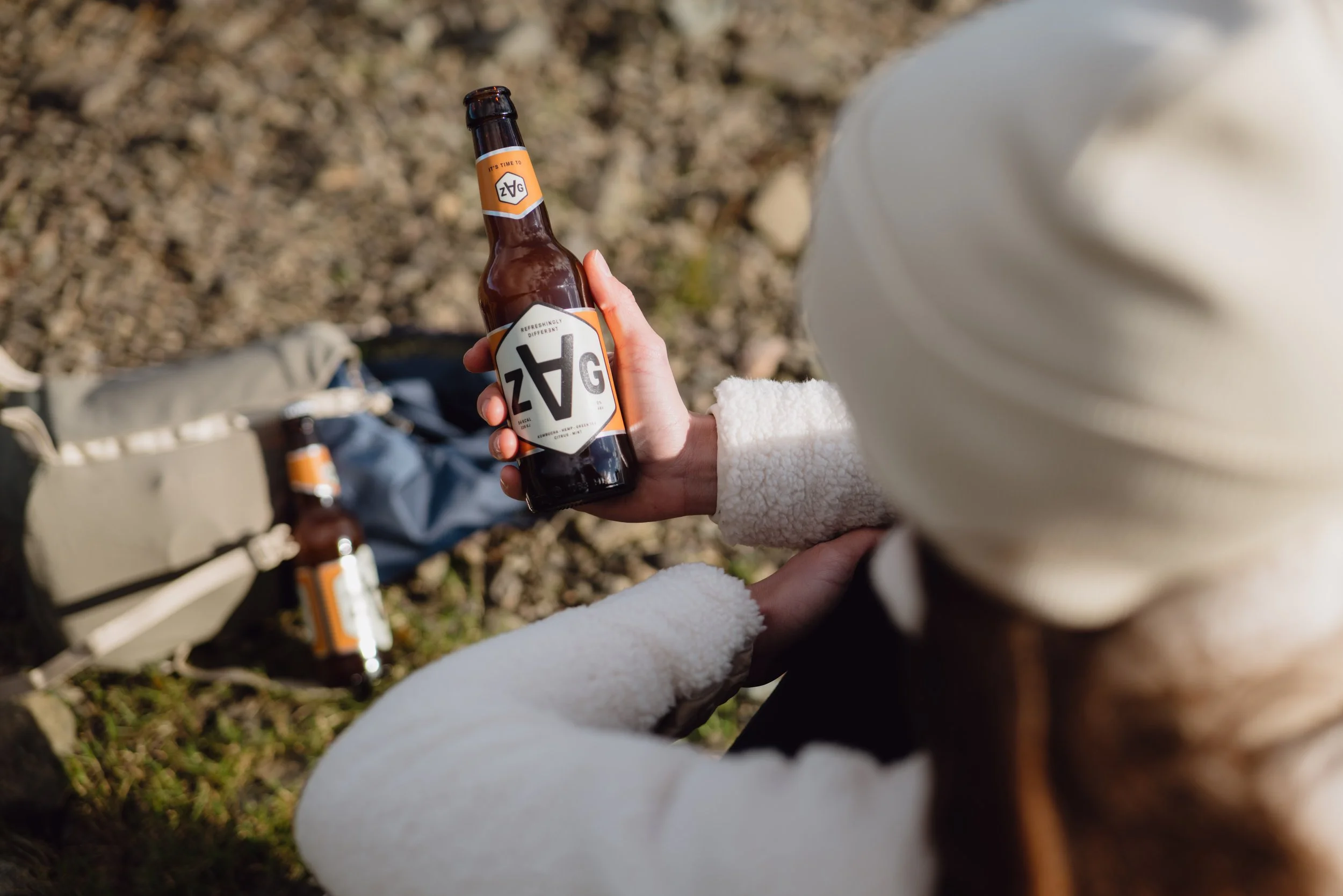 ZAG Drinks lifestyle campaign photography Lake District location